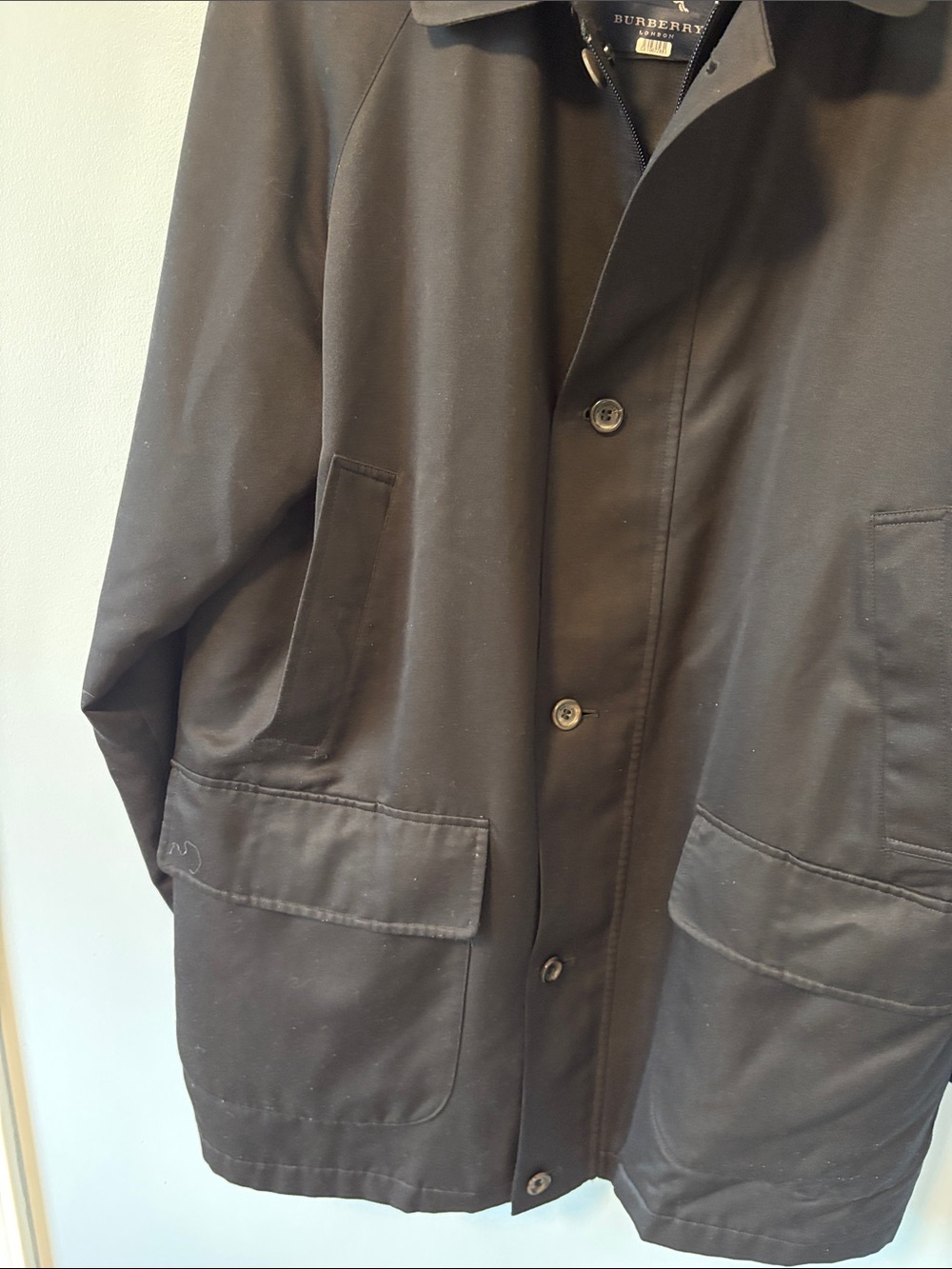 Burberry Car Coat Large Size 44 Mint Condtion Wool Removable Interior - Picture 4 of 10